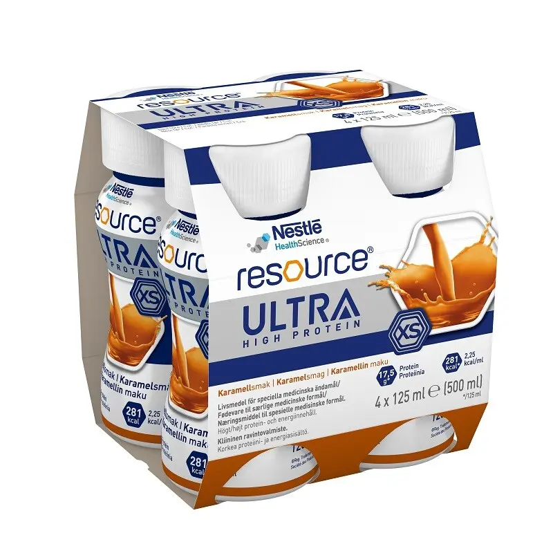 10856_RESOURCE ULTRA HIGH PROTEIN KARAMELOVA PRICHUT 4 X 125 ML